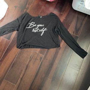 Women’s Black crop blouse